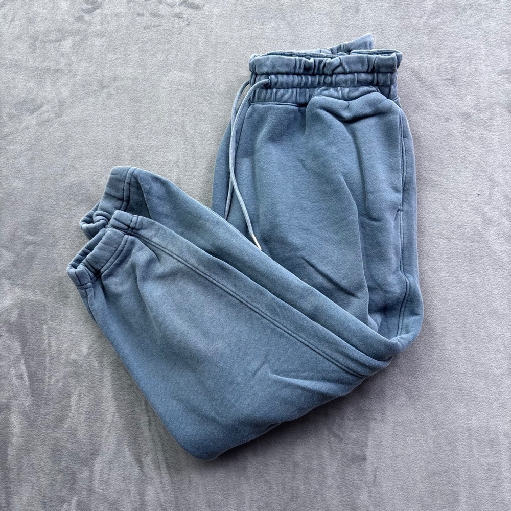 Abercrombie & Fitch Soft A&F Fleece Relaxed Jogger Sweatpants Blue Small Short